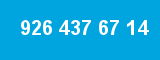 926 437 67 14 926 437 67 14